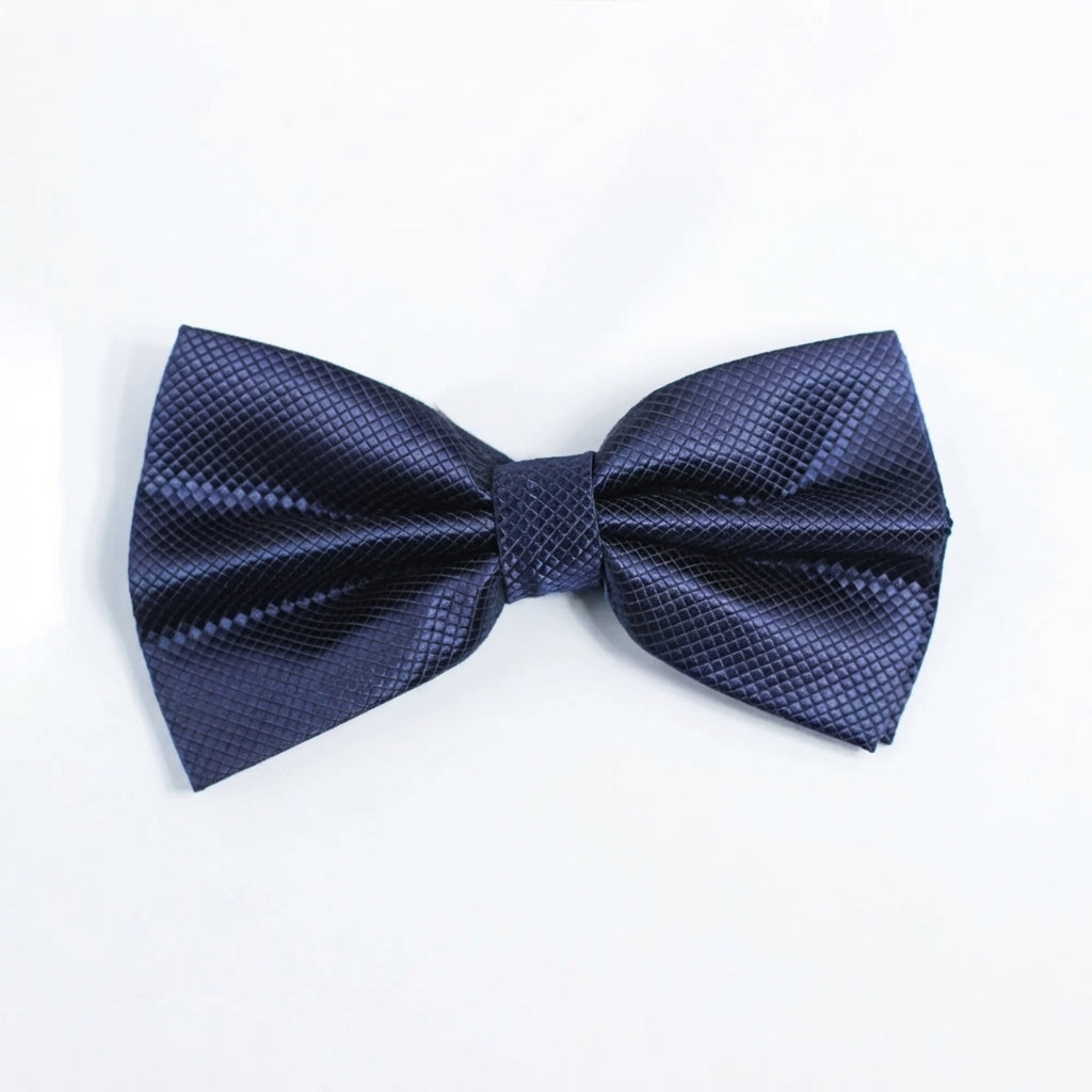 Midnight Blue Textured Pre-Tied Bow Tie