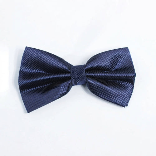 Midnight Blue Textured Pre-Tied Bow Tie